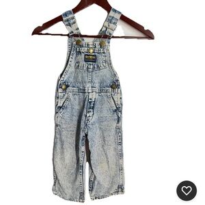 OshKosh B'gosh Acid Wash Denim Overalls - Light Blue